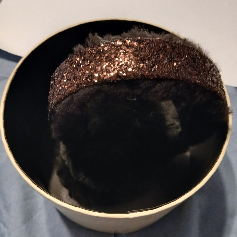 UGG  Youth Girls Black With Purple Sequin Earmuffs. - Picture 6 of 8